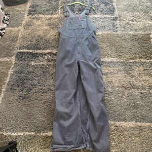 Dickies Blue and White Striped overalls